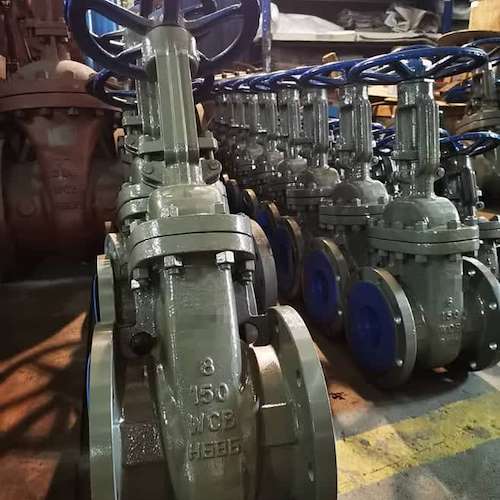 شیر فلکه کشویی 8 اینچ کلاس 150 فولادی